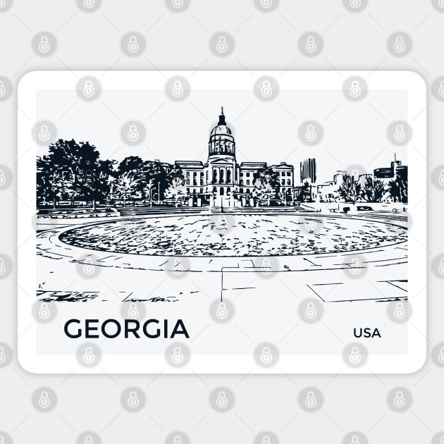 Georgia State USA Sticker by Lakeric